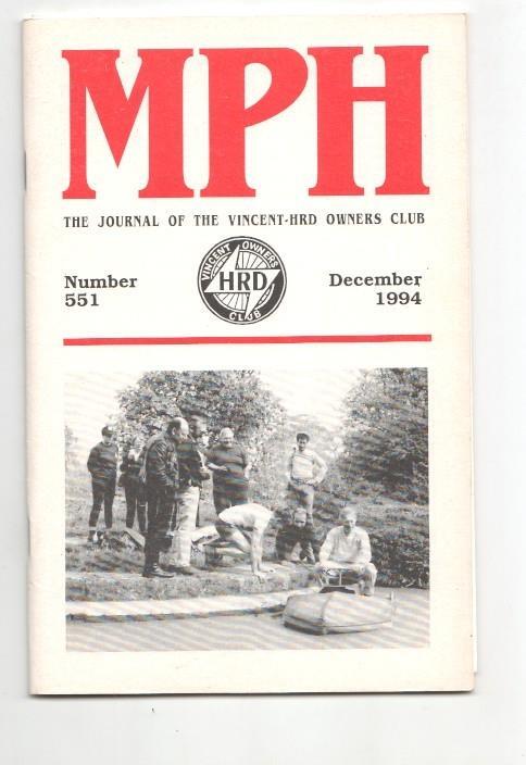 Revista / magazine MPH num 551, december 1994: Vincent HRD Owners Club