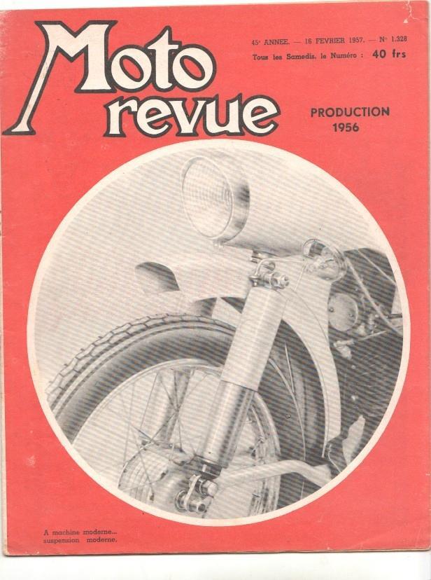 Revista: Moto revue num 1328, 16 fevrier 1957 - Production 1956