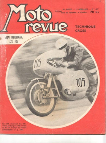 Revista: Moto revue num 1437, 18 avril 1959 - Essa Motobecane Z.S. 125, Technique Cross