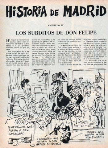 LAMINA V17365: Ilustracion de Mingote para capitulo IV seccion Historia de Madrid