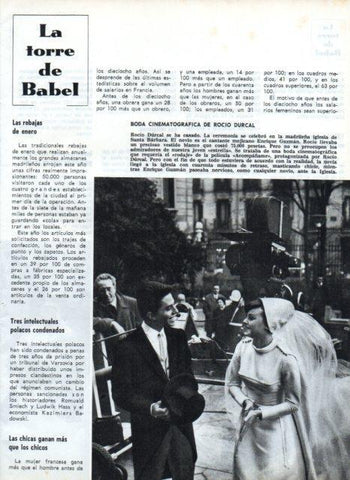 LAMINA V17338: Boda cinematografica de Rocio Durcal y Enrique Guzman