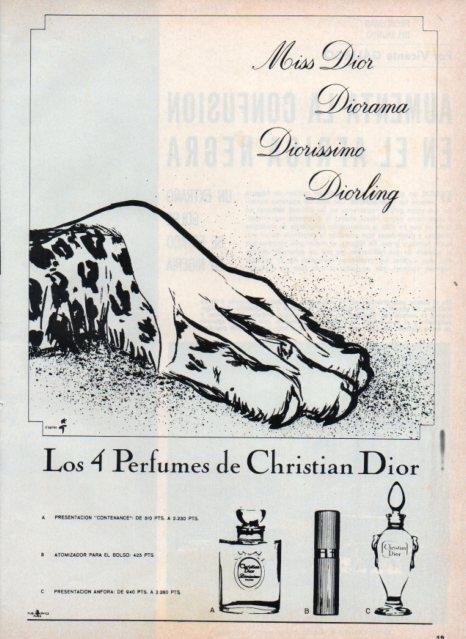 LAMINA V17341: Publicidad los 4 perfumes de Christian Dior
