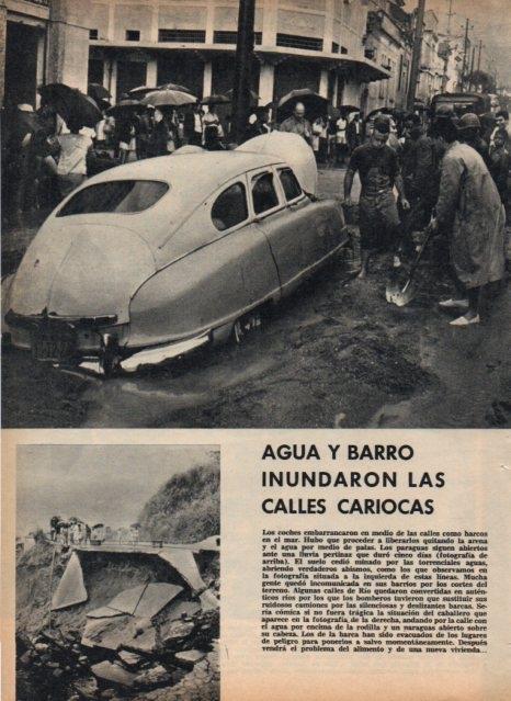 LAMINA V17397: Coche en Rio de Janeiro tras la inundacion
