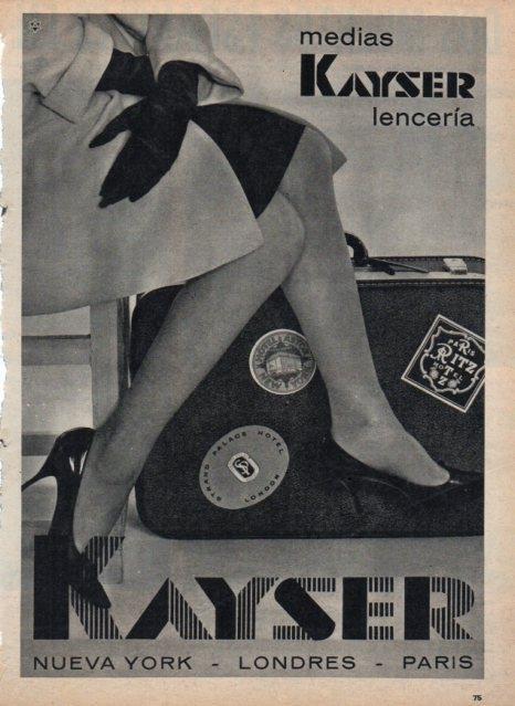LAMINA V17399: Publicidad medias Kayser