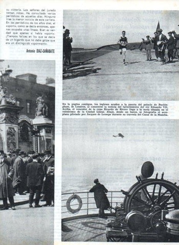LAMINA V17370: Jacques de Lesseps en su travesia del Canal de la Mancha