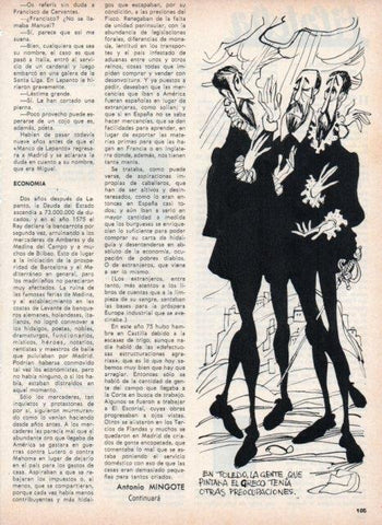 LAMINA V17325: Ilustracion de Mingote para capitulo VI seccion Historia de Madrid