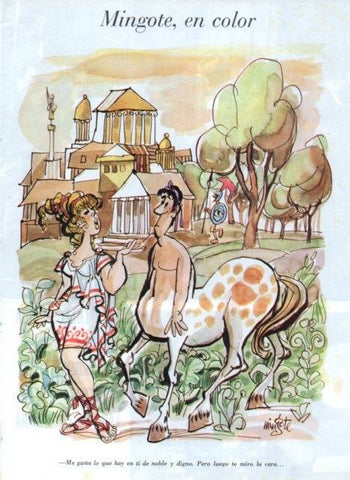 LAMINA V17381: Ilustracion de Mingote en color para Blanco y Negro numero 2803