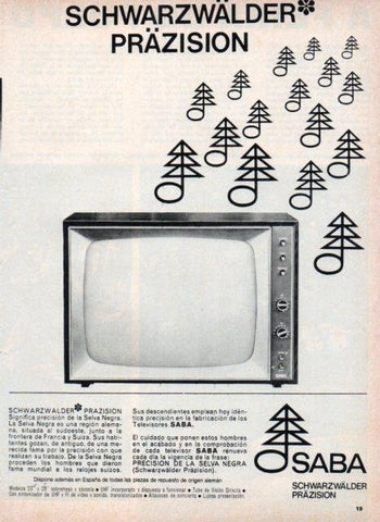 LAMINA V17383: Publicidad Saba televisores
