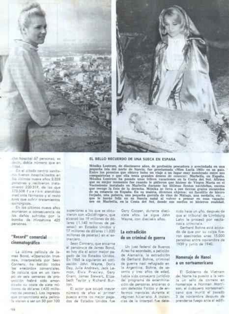 LAMINA V17378: Monika Lostrom Miss Lucia 1965