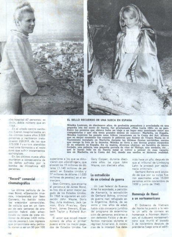 LAMINA V17378: Monika Lostrom Miss Lucia 1965
