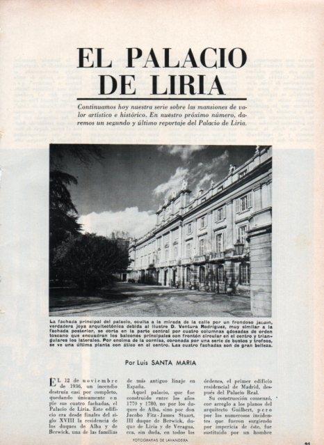 LAMINA V17322: Fachada principal Palacio de Liria