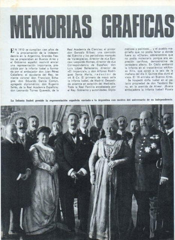 LAMINA V17278: La infanta Isabel con la representacion española enviada a Argentina