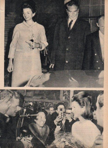 LAMINA V17256: Jacqueline Kennedy junto a Antonio Garrigues en Roma