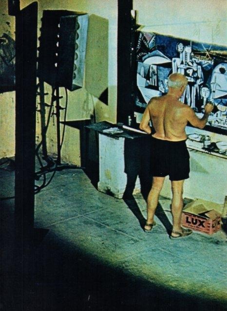 LAMINA V17305: Picasso pintando retratado por Clouzot