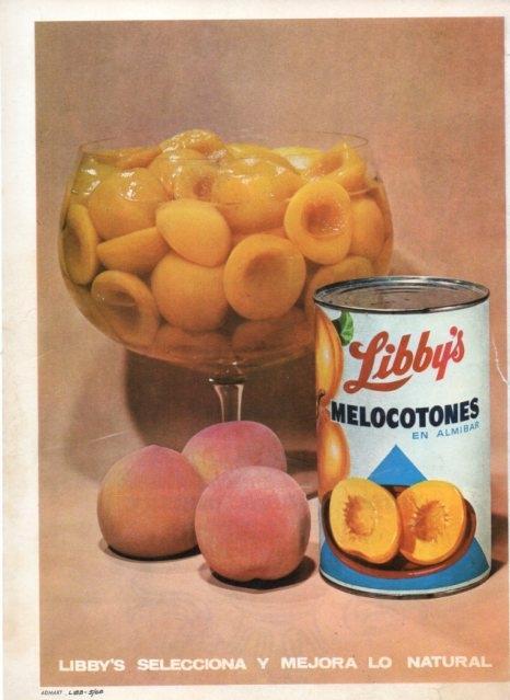 LAMINA V17289: Publicidad contraportada melocotones Libby's