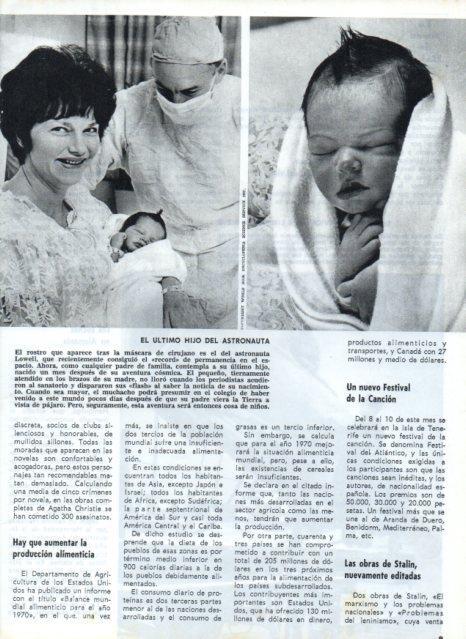 LAMINA V17294: Astronauta Lowell y su hijo recien nacido