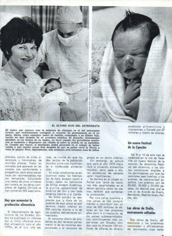 LAMINA V17294: Astronauta Lowell y su hijo recien nacido