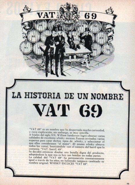 LAMINA V17299: Publicidad Vat 69