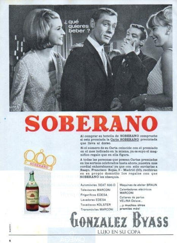 LAMINA V17292: Publicidad Soberano de Gonzalez Byass