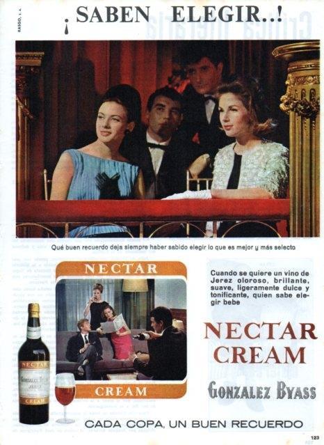 LAMINA V17525: Publicidad Nectar Cream de Gonzalez Byass