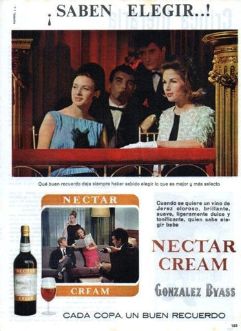 LAMINA V17525: Publicidad Nectar Cream de Gonzalez Byass