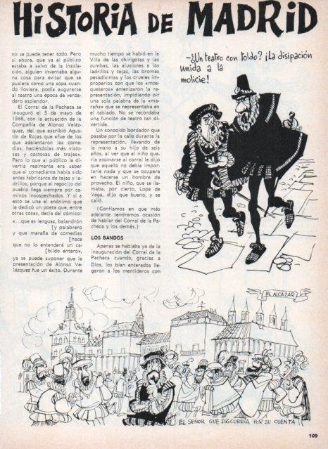 LAMINA V17518: Ilustracion de Mingote para capitulo II seccion Historia de Madrid I
