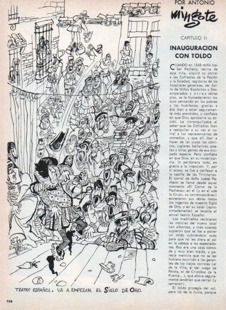 LAMINA V17517: Ilustracion de Mingote para capitulo II seccion Historia de Madrid