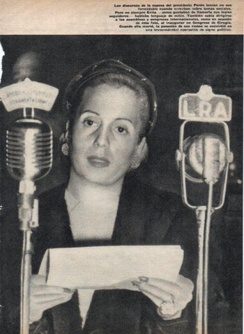 LAMINA V17500: Eva Peron en un Congreso de Cirugia