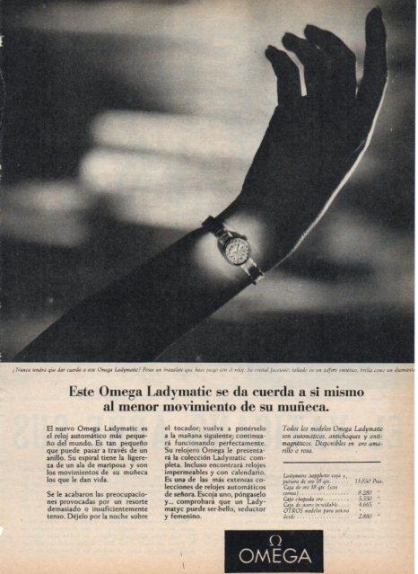 LAMINA V17502: Publicidad Omega Ladymatic de Omega