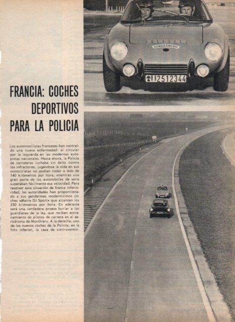 LAMINA V17511: Coches deportivos para la policia de Francia