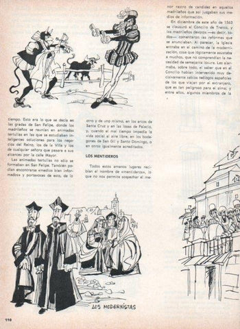 LAMINA V17571: Ilustracion de Mingote para capitulo I seccion Historia de Madrid I