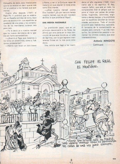 LAMINA V17572: Ilustracion de Mingote para capitulo I seccion Historia de Madrid II