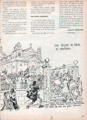 LAMINA V17572: Ilustracion de Mingote para capitulo I seccion Historia de Madrid II