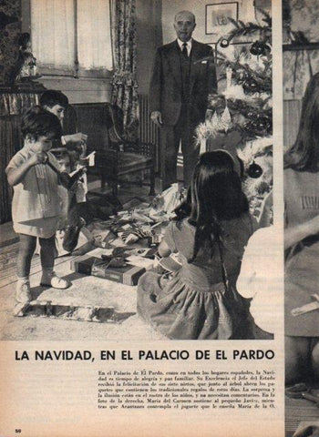 LAMINA V17549: Franco y sus nietos en Navidad, Palacio de Oriente