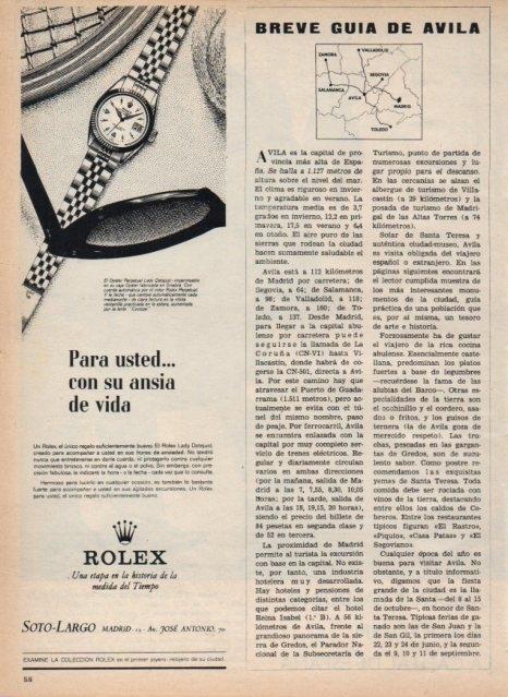 LAMINA V17553: Publicidad Rolex