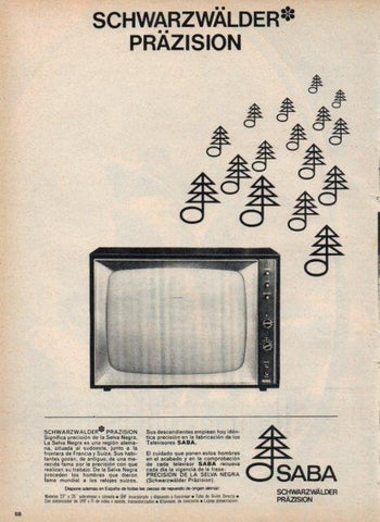 LAMINA V17450: Publicidad Saba televisores