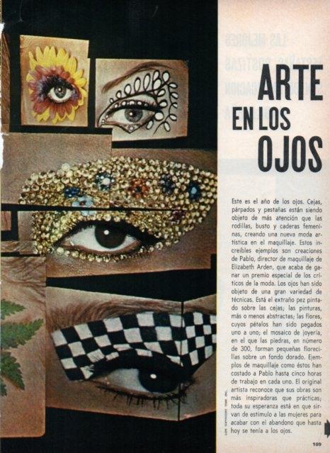 LAMINA V17412: Ojos pintados por Pablo de Elisabeth Arden