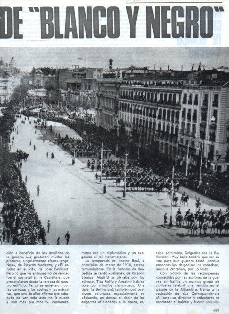 LAMINA V17416: Husares de la guerra de Melilla en calle Alcala de Madrid
