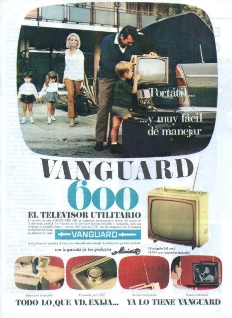 LAMINA V17419: Publicidad televisor Vanguard 600
