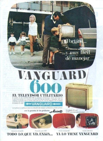 LAMINA V17419: Publicidad televisor Vanguard 600