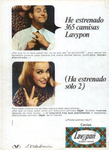 LAMINA V17420: Publicidad contraportada camisa Laypon