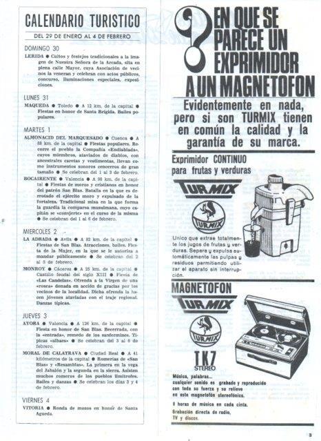 LAMINA V17422: Publicidad magnetofon Turmix