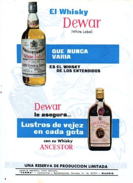 LAMINA V17425: Publicidad whisky Dewar y Ancestor
