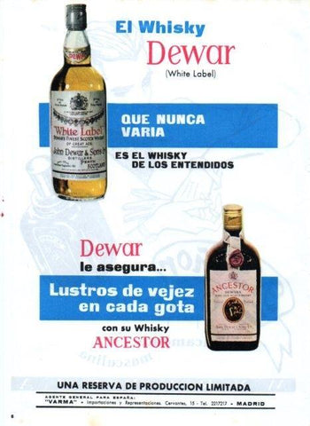 LAMINA V17425: Publicidad whisky Dewar y Ancestor