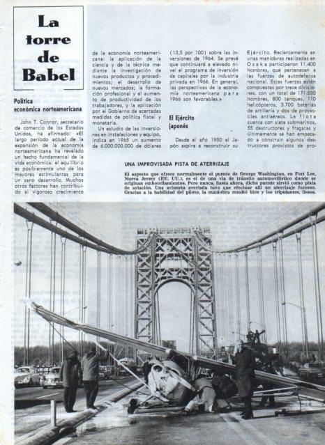 LAMINA V17427: Aterrizaje en puente Washington en Fort Lee