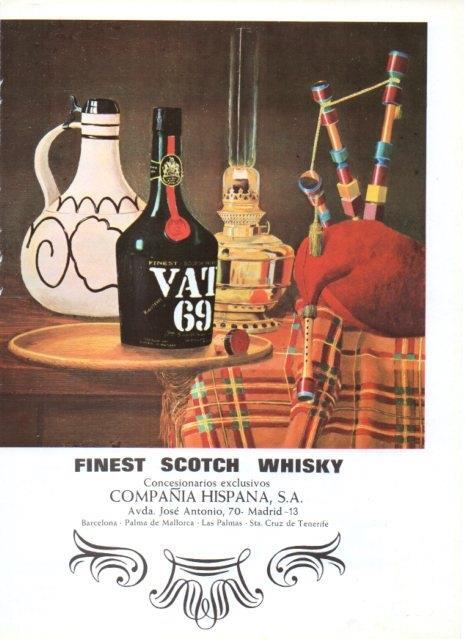 LAMINA V17475: Publicidad Vat 69 contraportada