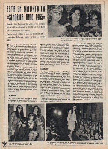 LAMINA V17012: Tania Velia y Conchita Bautista en fiesta de la Señorita Indo 1965