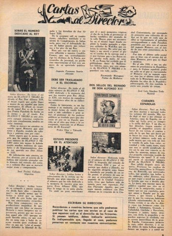 LAMINA V16982: Cartas al Director Blanco y Negro numero 2812