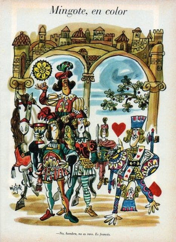 LAMINA V16992: Ilustracion de Mingote en color para Blanco y Negro numero 2812