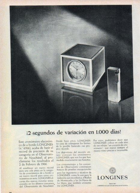 LAMINA V16995: Publicidad cronometro electronico Longines